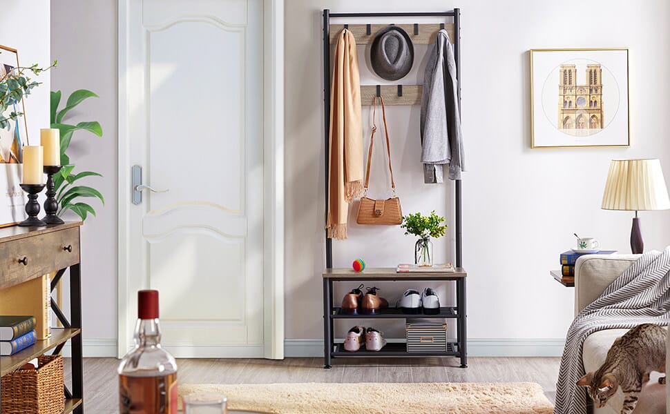 Shoe Bench with Coat Rack: The Perfect Pairing
