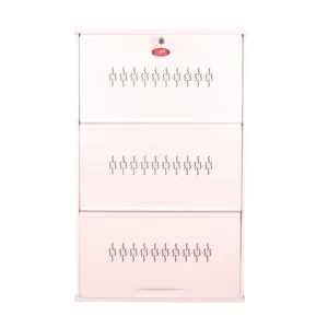 3-Rack Jumbo Metal Shoe Rack – 9 Pairs